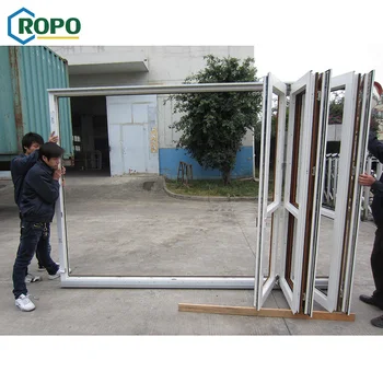 Awa Glasur Vinyl Auswirkungen Bifold Kurve Klapp Außen Akkordeon Tür