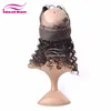 100% wholesale raw virgin unprocessed double drawn light brown 360 lace frontal closure