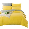 100% cotton yellow solid color bed linen bedding package