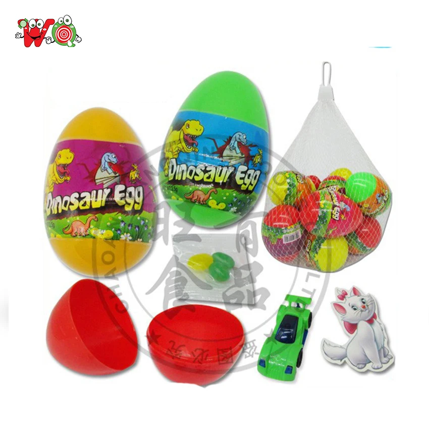 egg with candy and toy