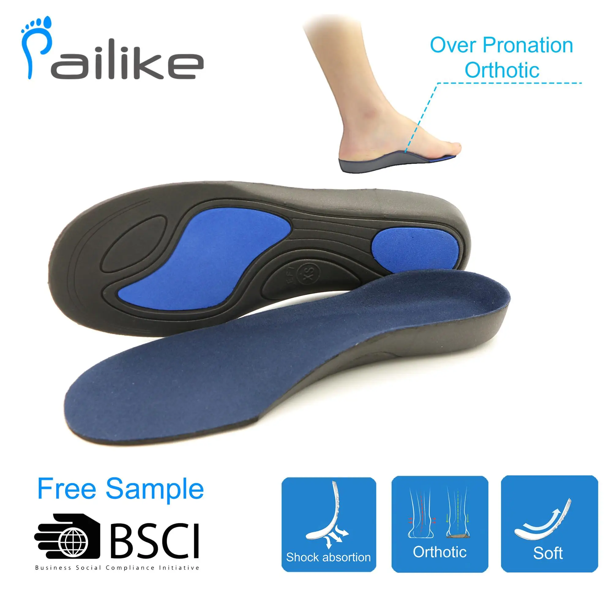 Arch Support Insole For Flat Foot Eva Cushion Plantar Fascistic