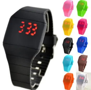 led rubber wrist watch