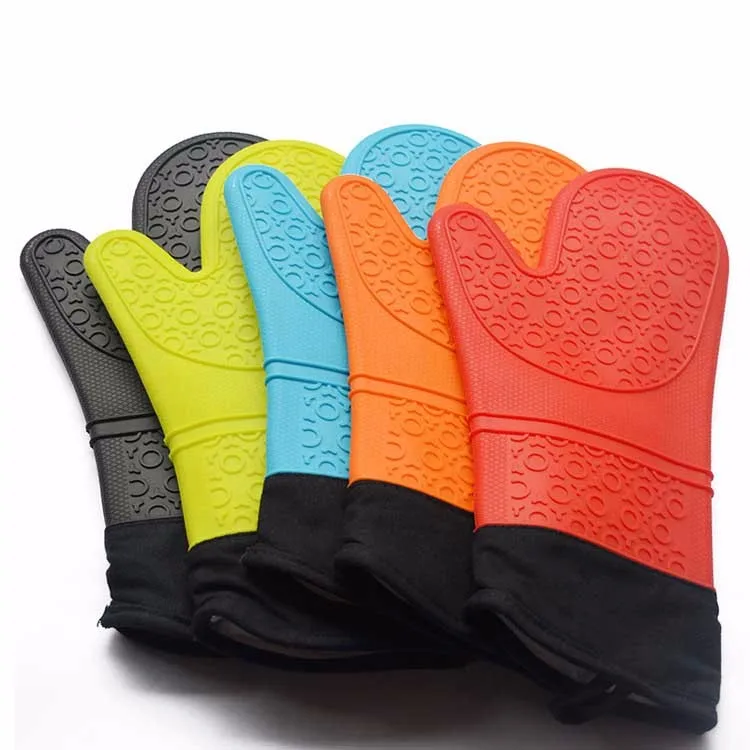 Wholesale Nonstick Silicone Rubber Cotton Oven Cooking Kitchen Gloves Buy Oven Gloves,Non
