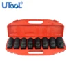 8 PCS 1/2 Inch Drive Axle Hub Nut Socket Set 6 Point Deep Impact Sockets tool