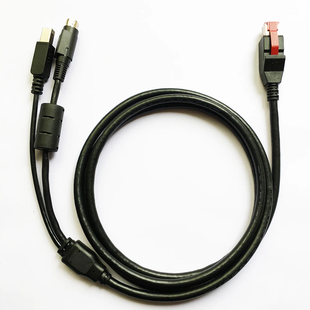6ft BM477AA 24v Powered USB To Hosiden Y Cable For POS Printer