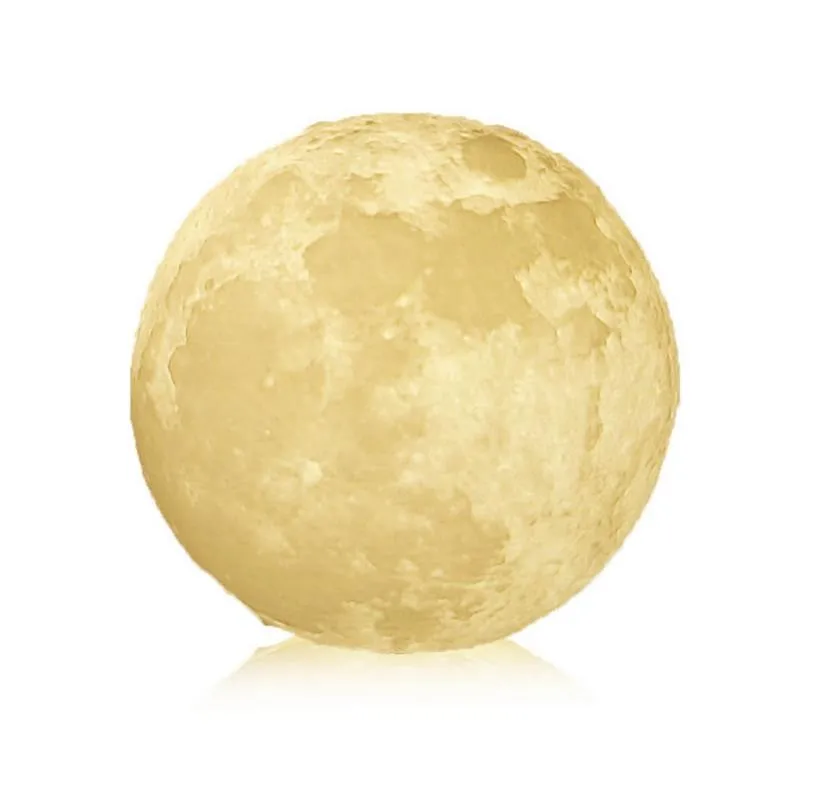 Wholesale price 3D Print Resin Moon light Touch Switch LED Glow Desk Moon Night Light Lamp