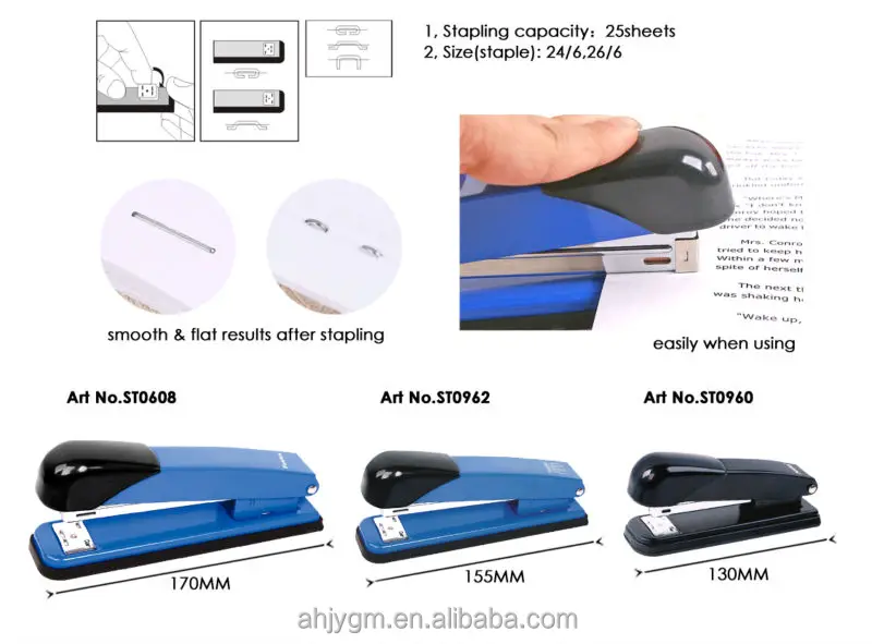 Good quality Metal 24/6 office Stapler, View 24/6 25 Sheets Big