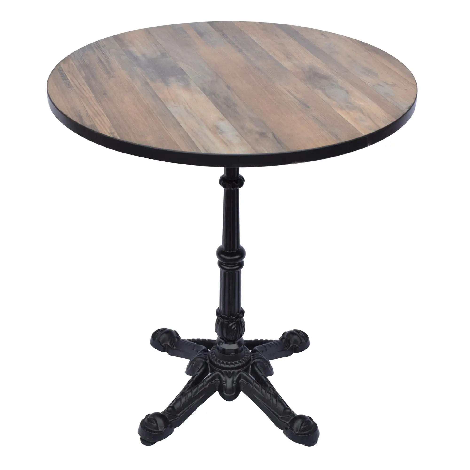 Black Wooden Coffee Side Table With Cast Iron Leg Black Wooden Coffee Side Table With