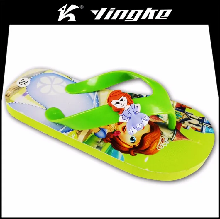 Factory summer custom printed all kinds of slippers kids wholesale flip flops cheap