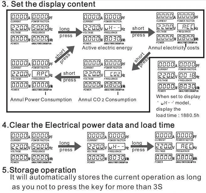 Hopi Hp9800 Handheld Power Meter Power Analyzer Led Metering Socket