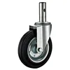 Rubber Wheel Castor Swivel Solid Stem Castor Wheels Industrial