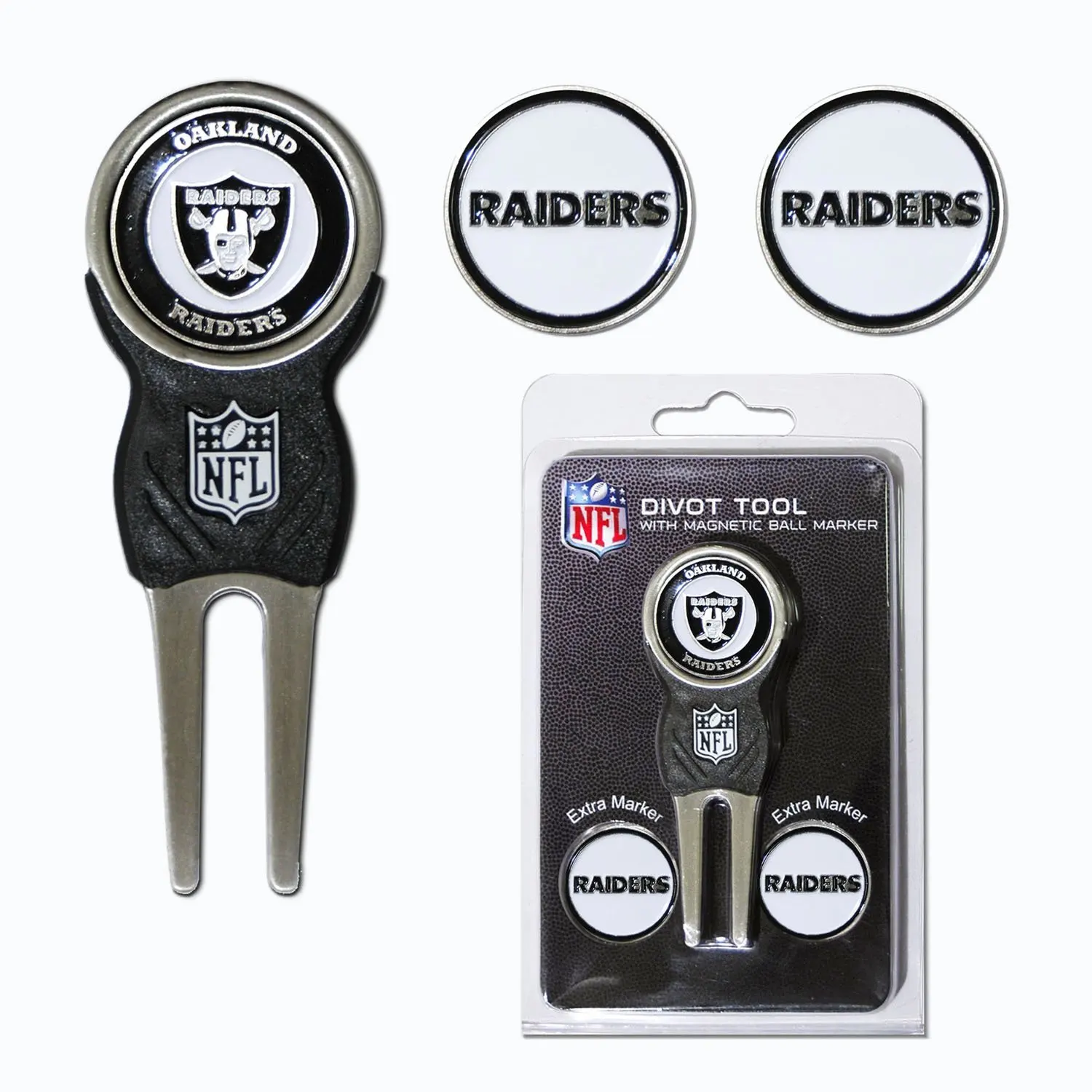 NFL Marker Signature Divot Tool - Pack of 3 NFL Team: Oakland Raiders