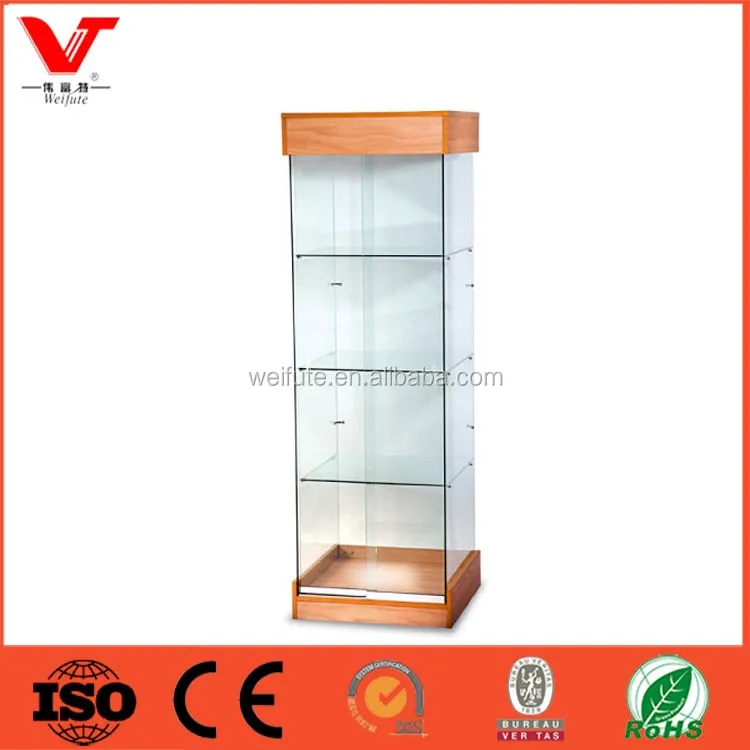 Modern And Simple Jewelry Countertop Glass Display Case With 3