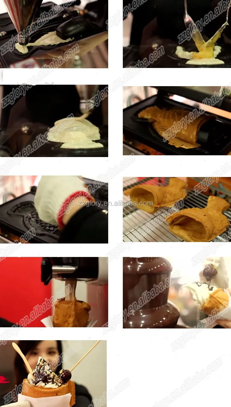 Ice Cream Cone Bakery Machines Fish Waffle/taiyaki Fish Waffle Maker