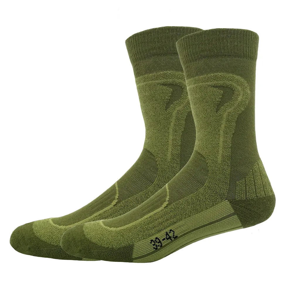 green wool socks