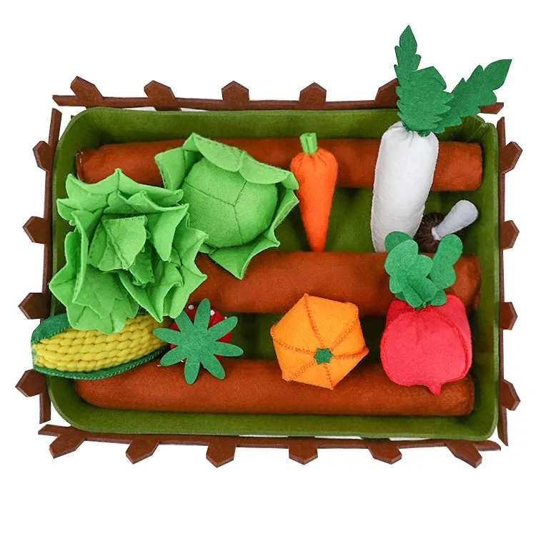 Children Felt Garden Toy Pretend Play Felt Food Toy Toddler Baby Gift