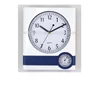 Classical Plastic Square Face Weather Station Office Decorative Wall Clock