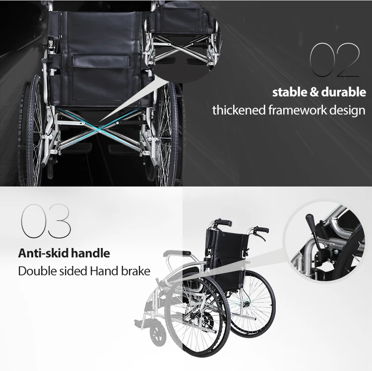 Maidesite streamlined steel commode wheelchair with detachable footrest