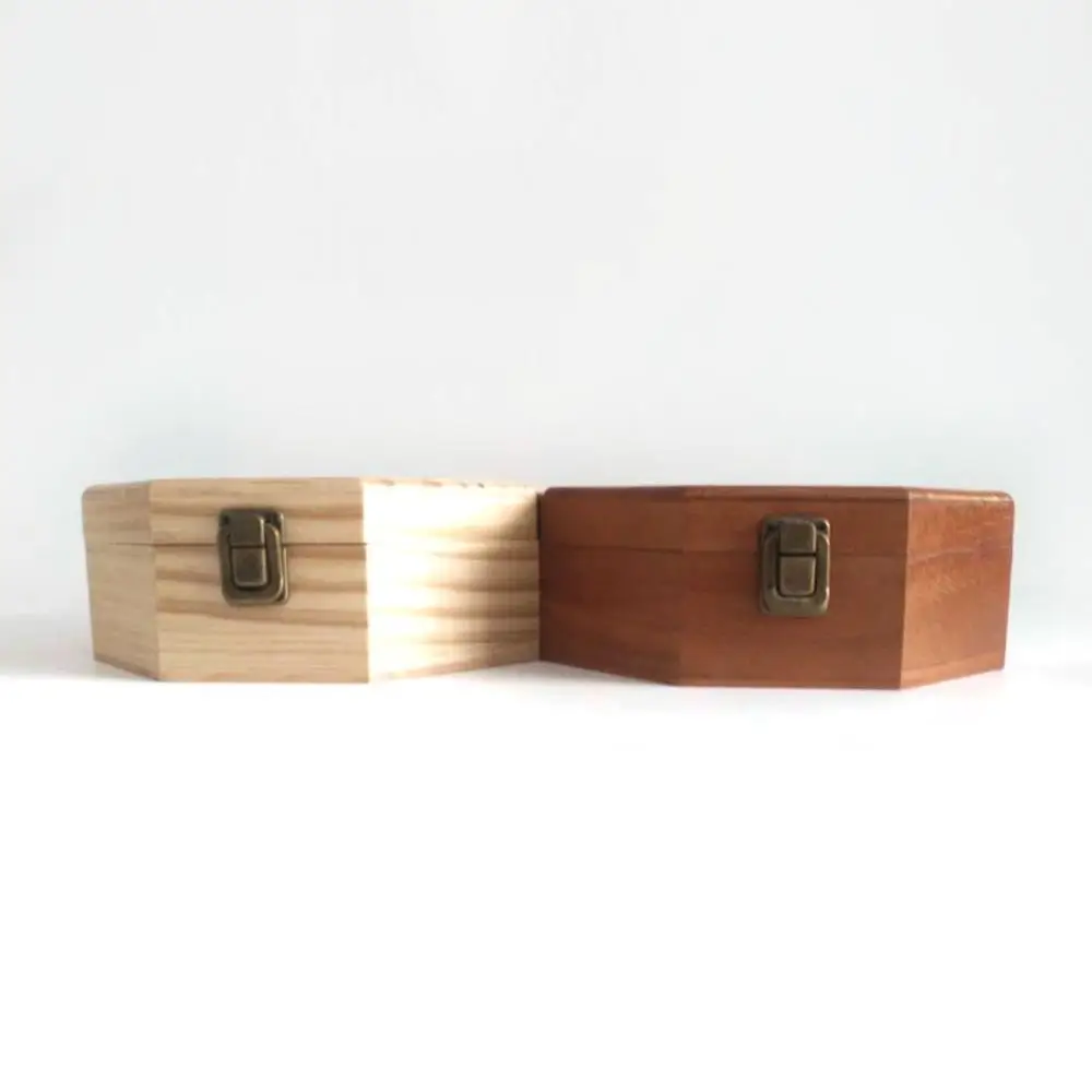 small wooden gift box with clasp