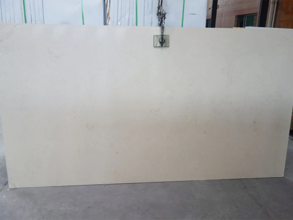 Synthetic stone beige sparkle quartz floor tile