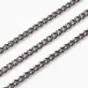 PandaHall Brass Twisted Chains Oval Gunmetal Curb Chains with Spool Jewellery Chain Roll Size about 3x2x0.6mm 92m/roll