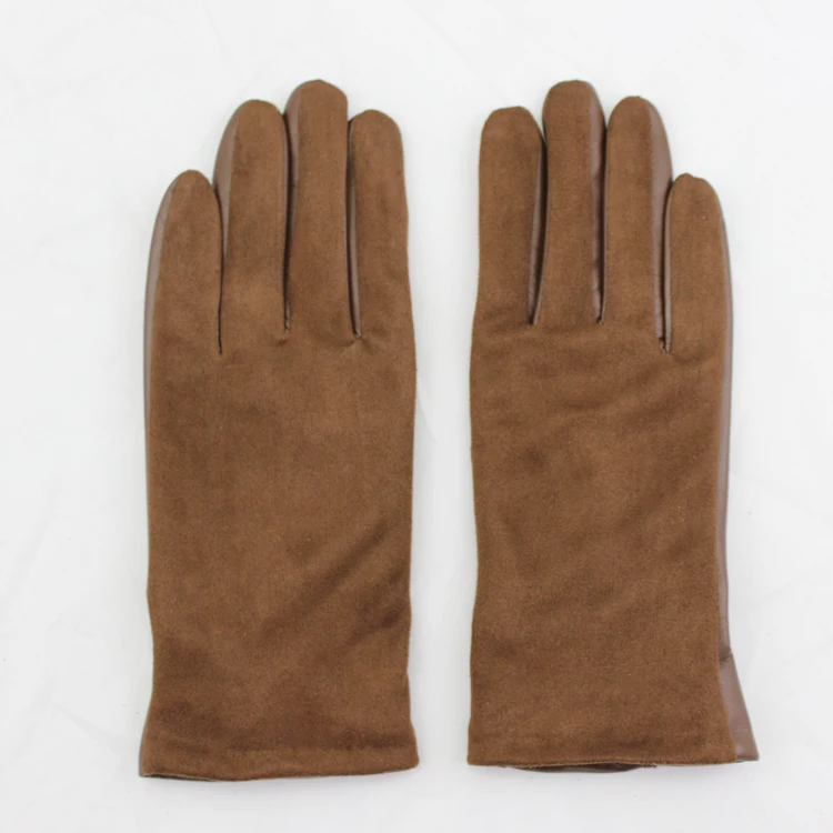 new style custom made suede colorful leather hand gloves women gloves