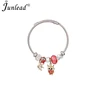 Charm red Crystal Beads Pendants Statement Choker Silver Chain Necklace owl Bracelets & Bangles