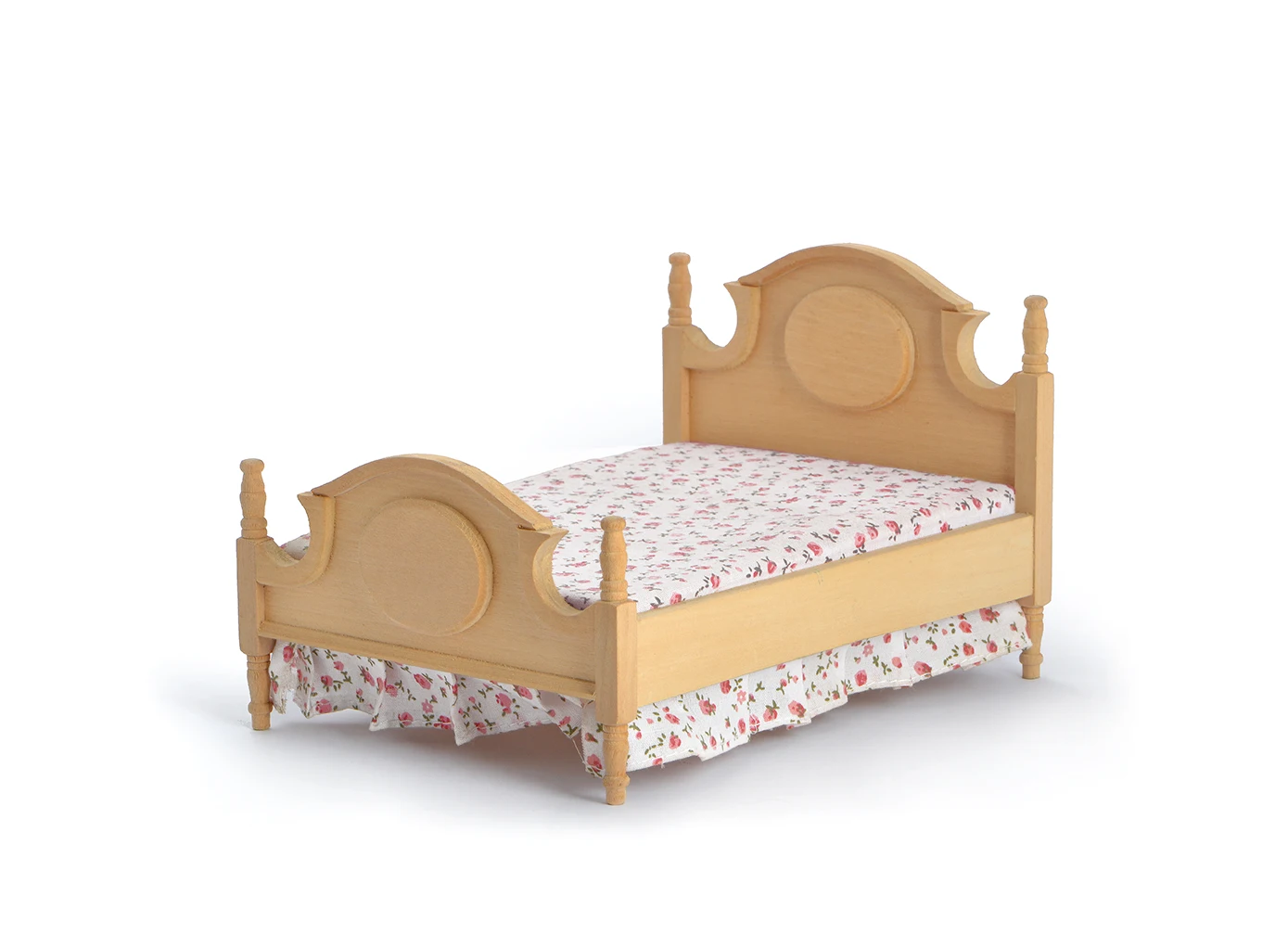 12 Scale Bedding Sets 1:12 Scale Miniature Dark Brown Wicker Bed