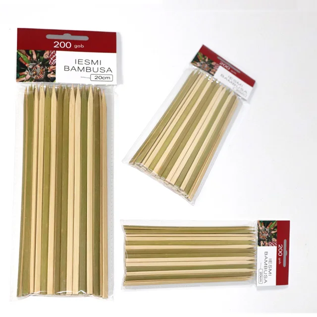 Hot Sale Cheap Green Skin Flat Kebab Skewers Bamboo Buy Flat Skewer,Flat Bamboo Skewers,Flat