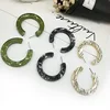 2019 New Arrival Instagram hot Sale Earrings Acrylic Acid Moon C Shape Hoop Earrings 4.6CM Green Acrylic Hoop Earrings