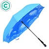 CB factory inverted umbrella straight reverse umbrella driving car high quality double layer advertising outdoor umbrella