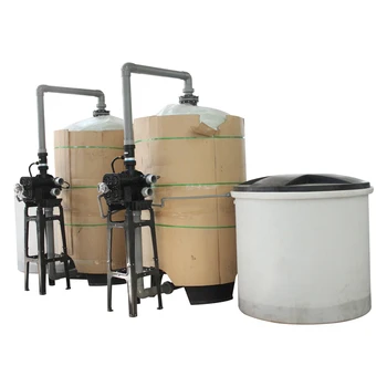 water softener ion exchange resin sodium duplex 30m3 hr twin tank larger