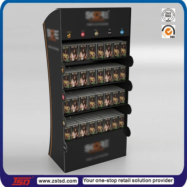Retail Plastic Condom Stand 3 Tiers - Acrylic POS Display