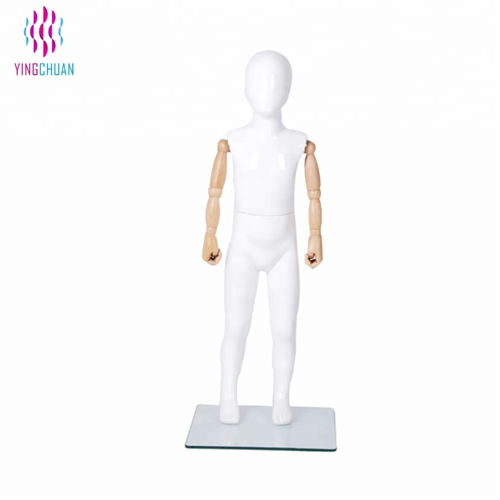 Full Body Child Mannequin Lovely Pose Kid Mannequin With Wooden Arms