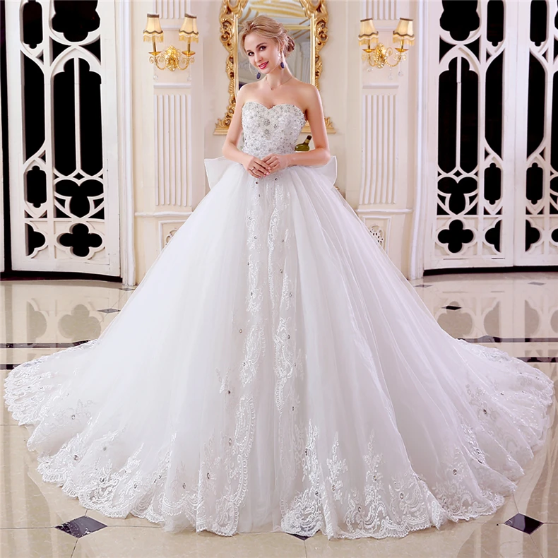 Crystal Embroidered Wedding Dress