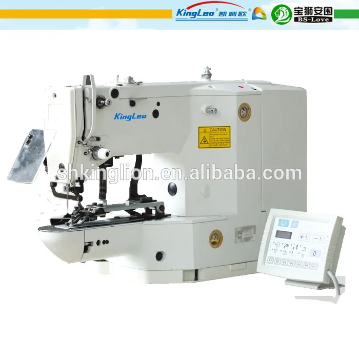 High-speed direct drive electronic button attaching sewing machine