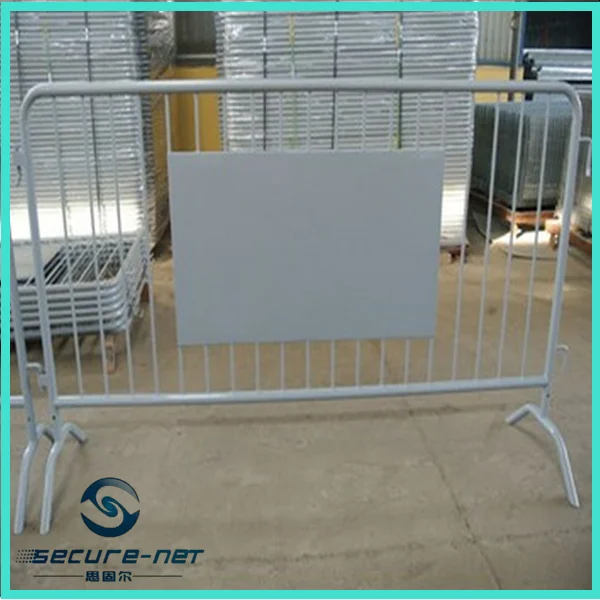 Event fence barrier with movable feature pedestrian using