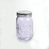 Nice customized painted ball mason jar embossed glass mason jar for kitchen use
