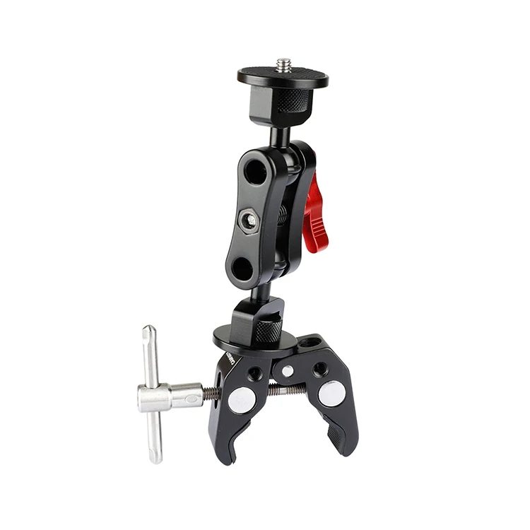 Camvate Super Clamp With Ball Head Extension Arm Doubleended 1/4"20 Screw Adapter Buy Super