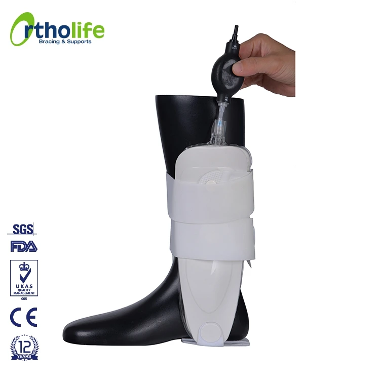 Adjustable CE Air Cast Foot Care Ankle Fracture Brace For Sport Activities