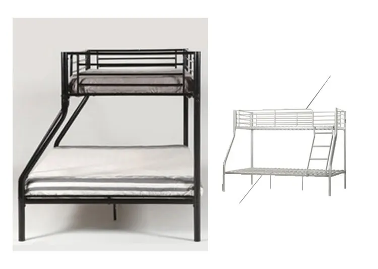 Metal Wrought Iron Bunk Double Folding Bed Connector Buy Wrought Iron