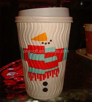 christmas paper coffee cups
