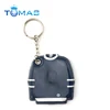Custom promotional gift bulk T-shirt shape pvc voltage flashing led mini keychain