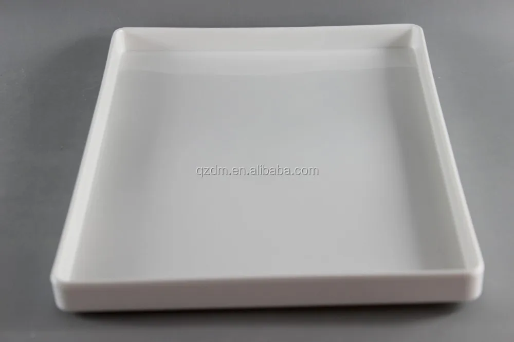 34x25cm Melamine Serving Tray For Food White