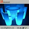 Decoration waterproof illuminated RGB remote control 8 seater dining table