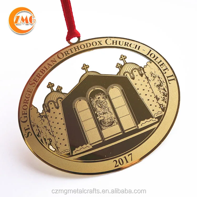 Wholesale Free Mould Both Sides Laser Cut Metal Christmas Ornament