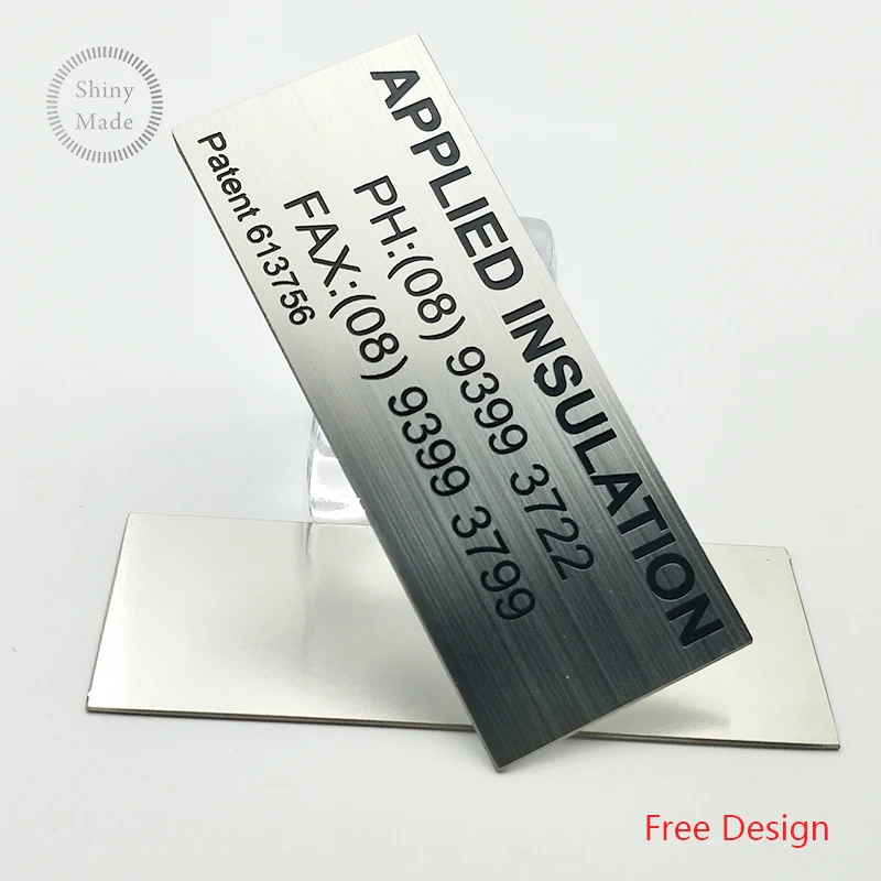 Custom Stainless Steel Name Plate For Machine Sign Office Wall Door