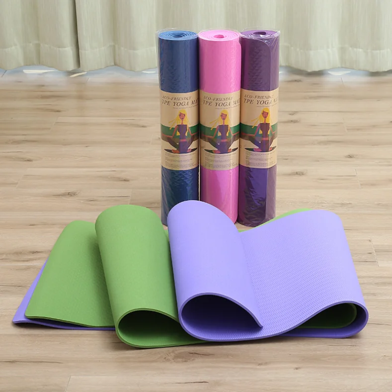 6mm 8mm Ecofriendly Tpe Yoga Mat With Custom Printed Bag Buy Tpe