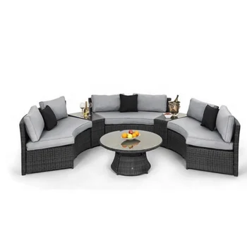 Outdoor Furniture Foshan Leisure Outdoor Modern Cemi Circle Sofa