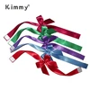 Manufacture making various style satin ribbon bows with sticker for card decoration